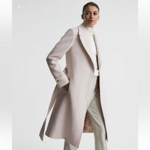 Grey wool belted coat